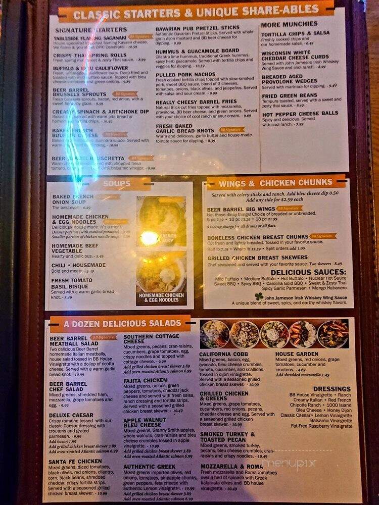 Beer Barrel Pizza and Grill - Hilliard, OH menu_pic