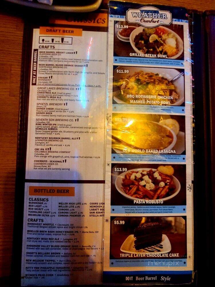 Beer Barrel Pizza and Grill - Hilliard, OH menu_pic