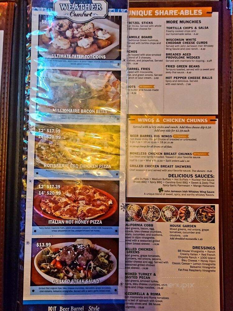 Beer Barrel Pizza and Grill - Hilliard, OH menu_pic