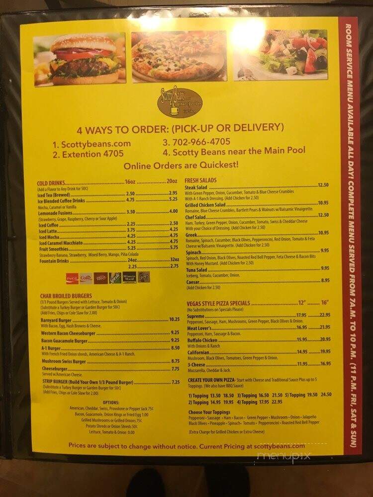 Scotty Beans Coffee Shop & Deli - Las Vegas, NV menu_pic