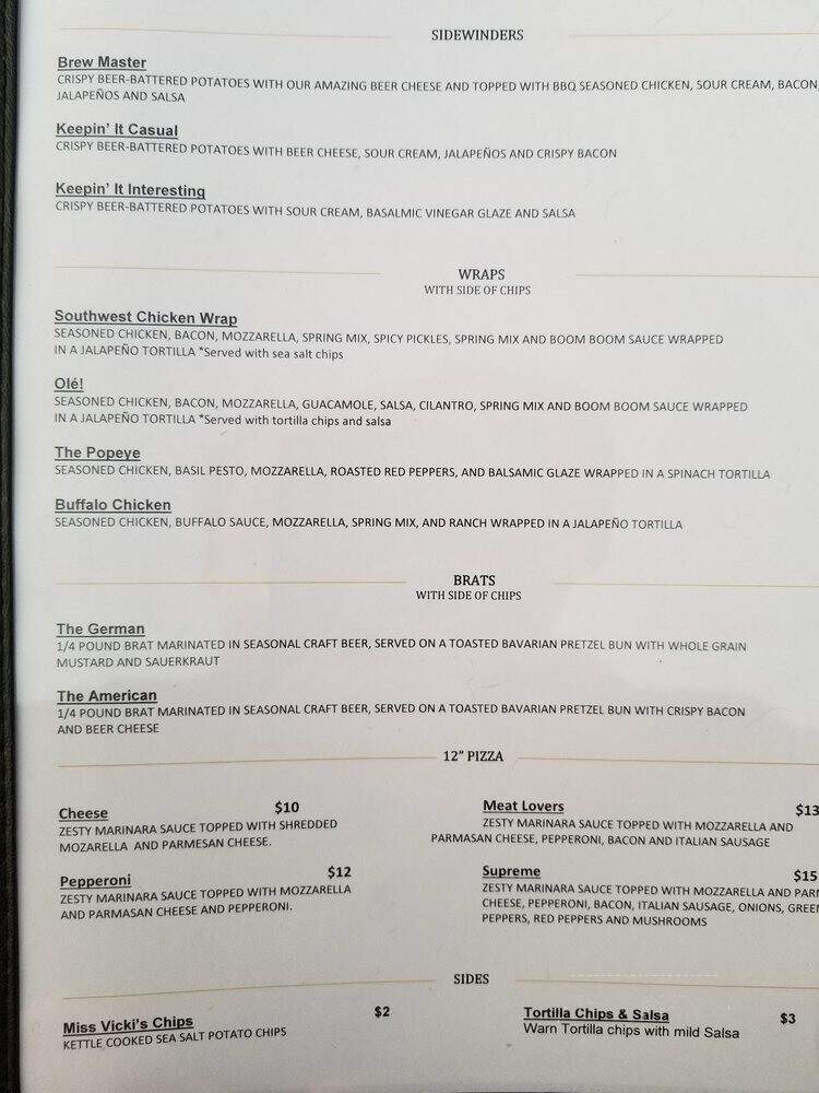 The Casual Pint - Sevierville, TN menu_pic