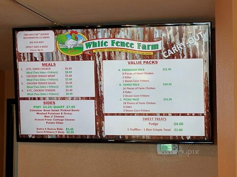 White Fence Farm - Westminster, CO menu_pic