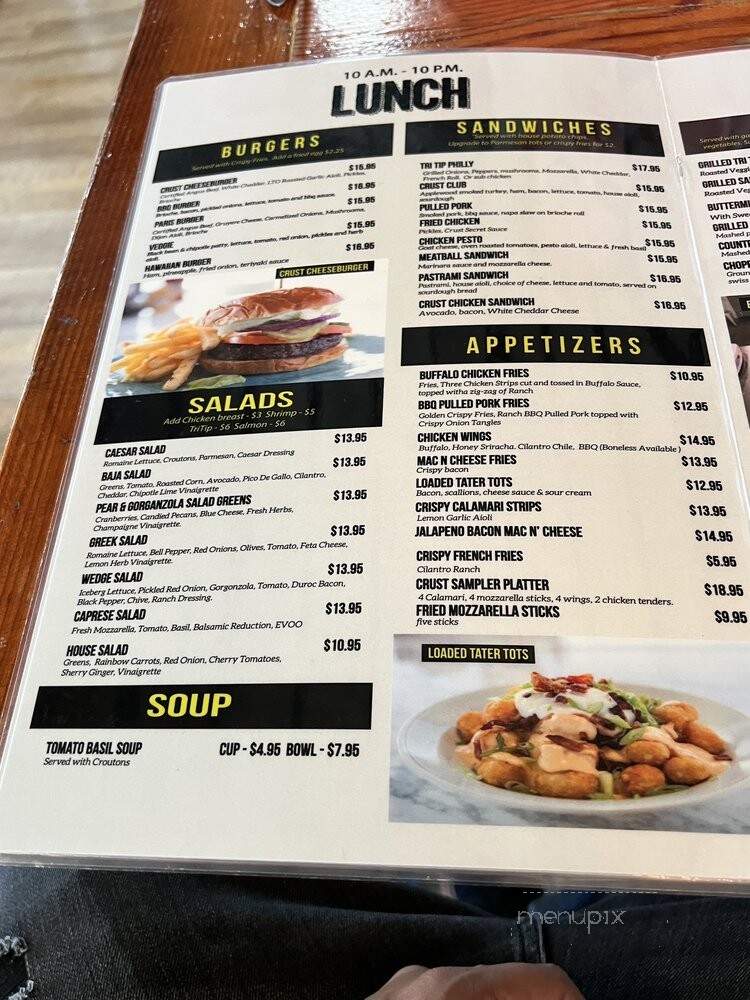 Crust Kitchen - San Diego, CA menu_pic