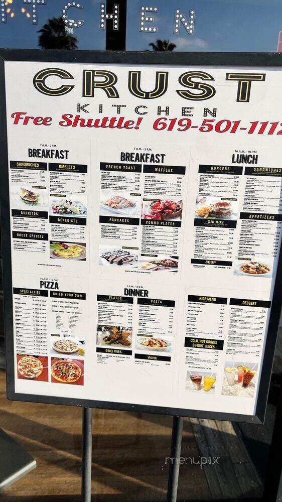 Crust Kitchen - San Diego, CA menu_pic