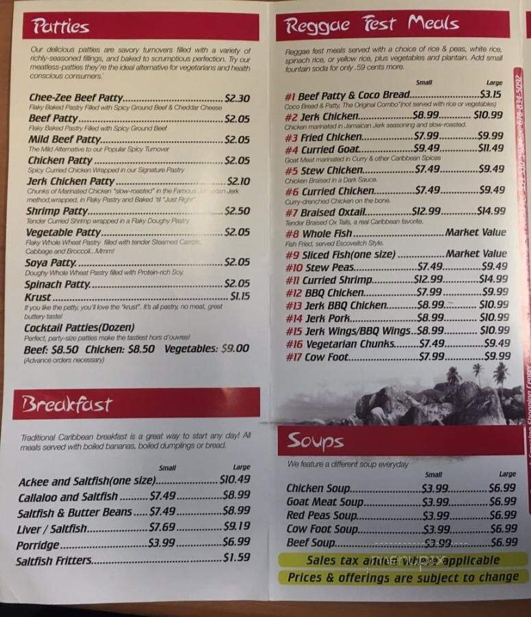 Golden Krust Caribbean Bakery & Grill - McDonough, GA menu_pic