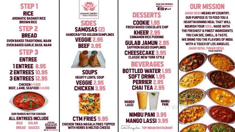 Amar Desh Indian Cuisine - Los Angeles, CA menu_pic