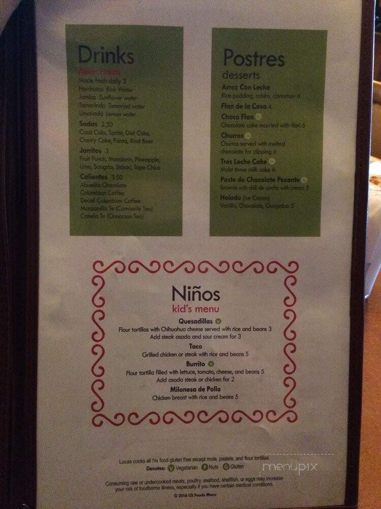 Hacienda El Mirador - Peoria, IL menu_pic