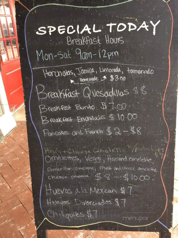 Hacienda El Mirador - Peoria, IL menu_pic