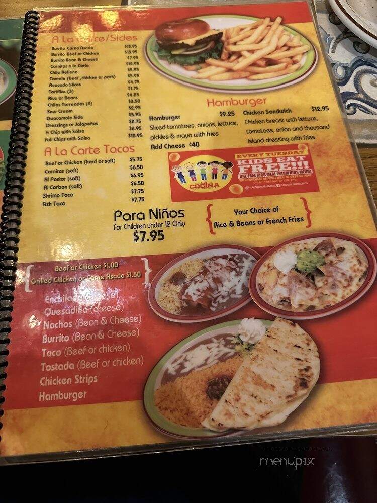 La Cocina Bar & Grill - Santa Clarita, CA menu_pic