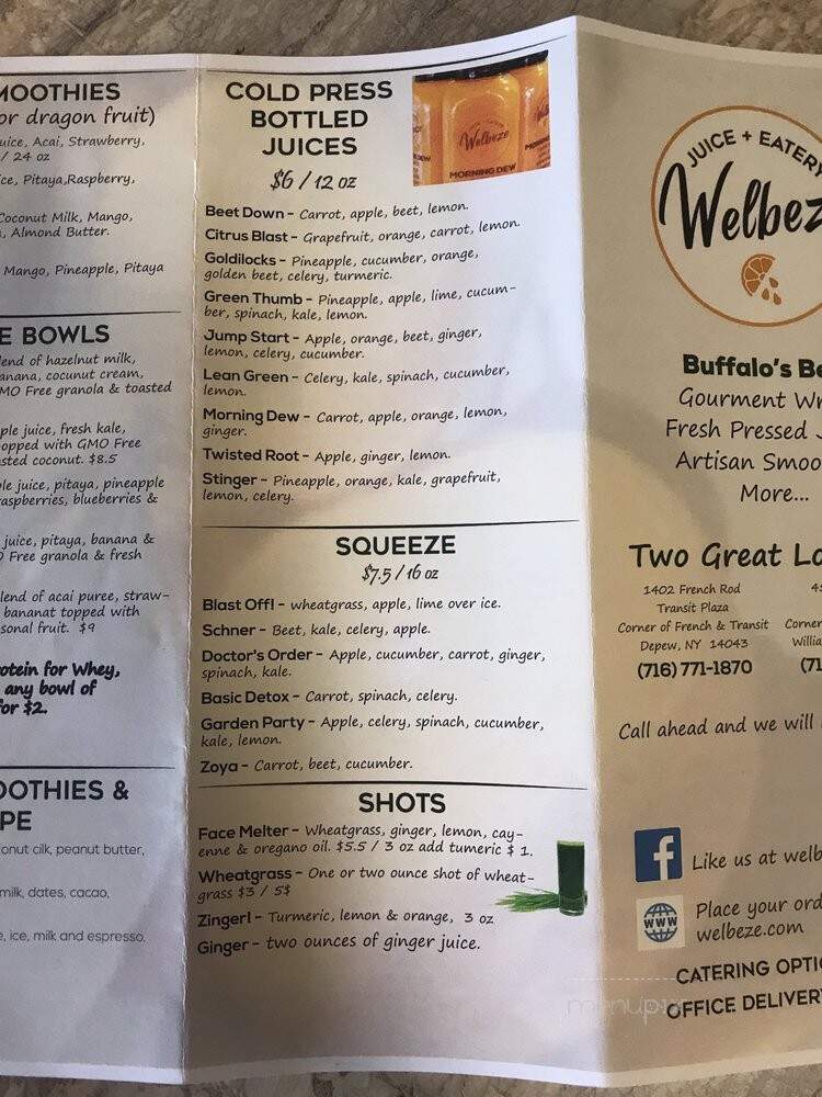 B Good Cafe - Depew, NY menu_pic
