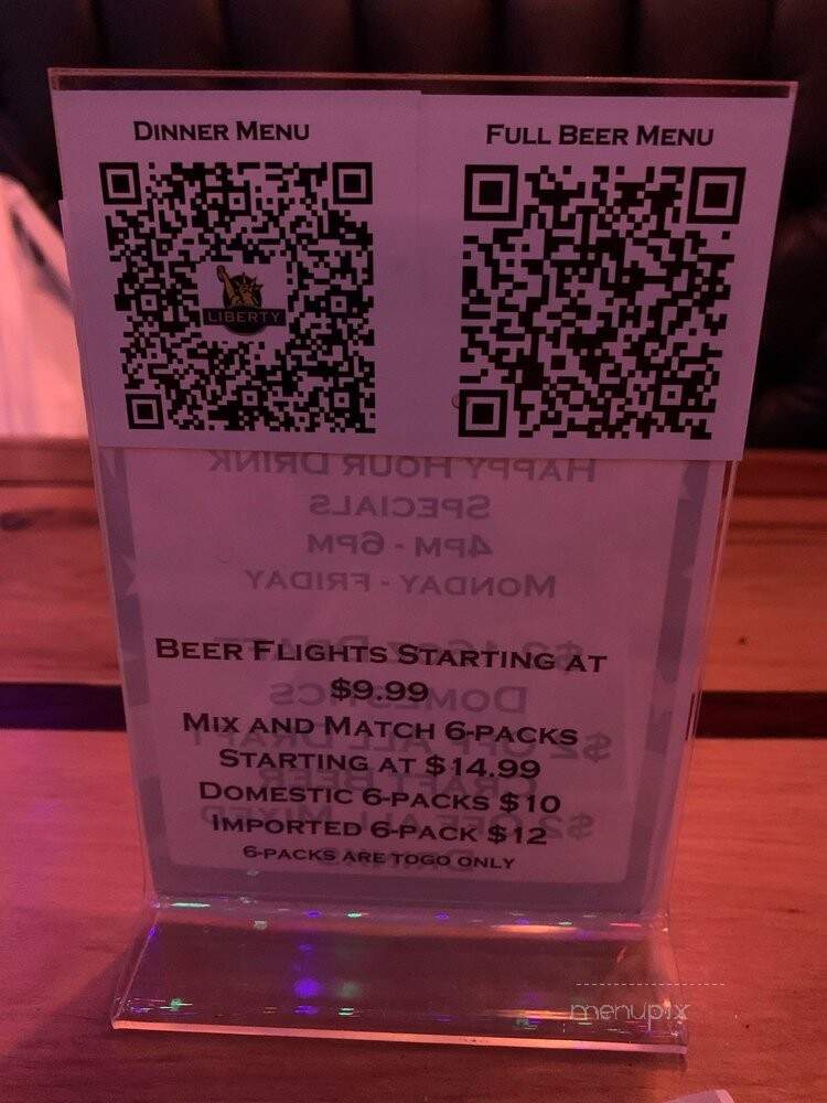 Liberty Ale House - Reading, PA menu_pic
