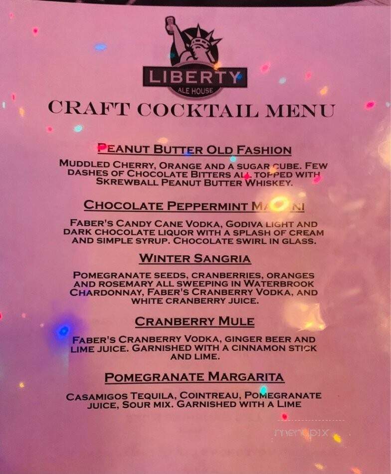 Liberty Ale House - Reading, PA menu_pic