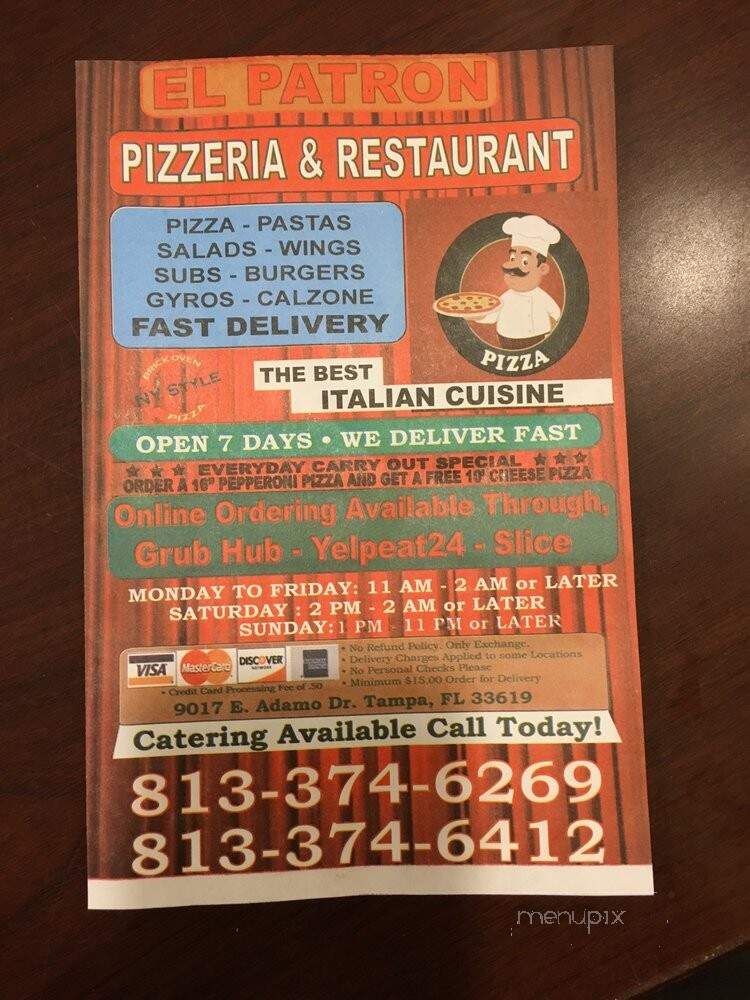 El Patron Pizzeria - Tampa, FL