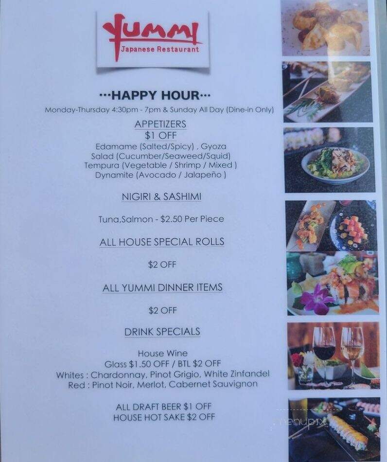 Yummi Sushi and Grill - San Antonio, TX menu_pic