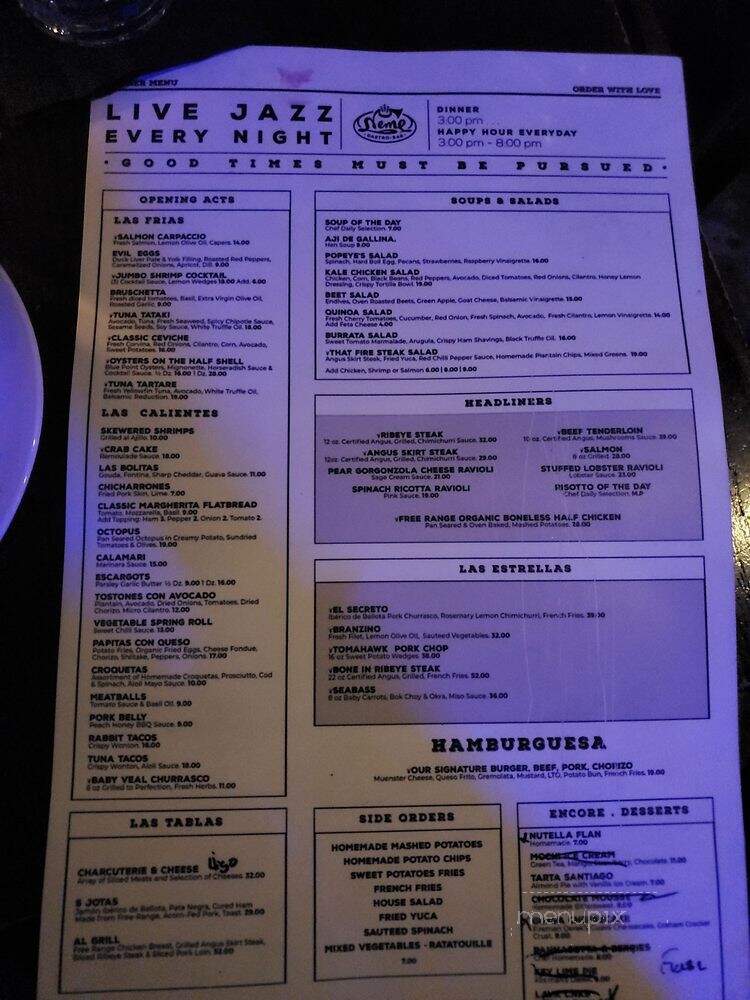 Neme Gastro Bar - Miami, FL menu_pic