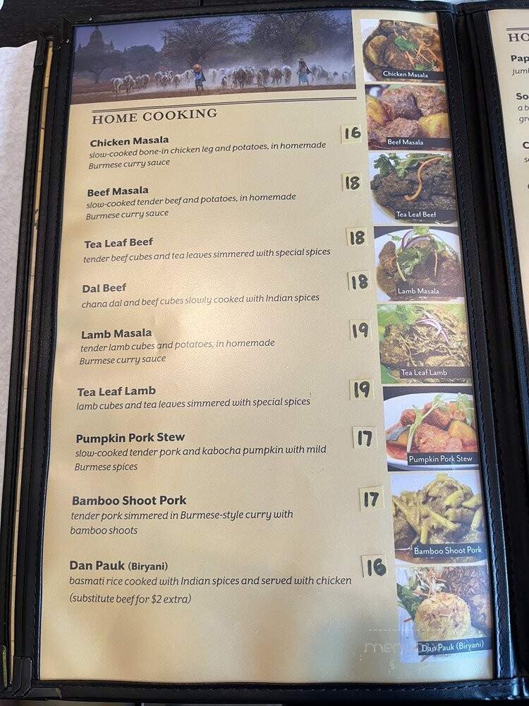 Irrawaddy Taste of Burma - Stanton, CA menu_pic