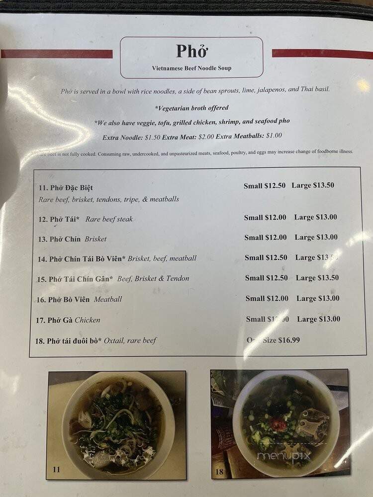 Pho 88 - Renton, WA menu_pic