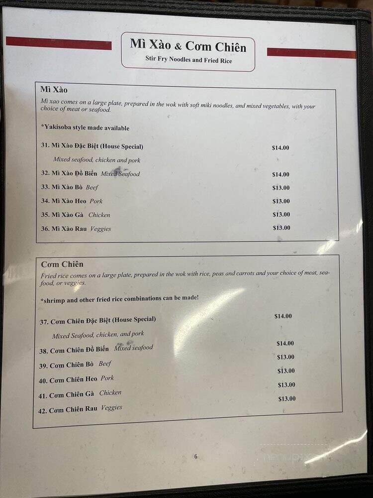 Pho 88 - Renton, WA menu_pic