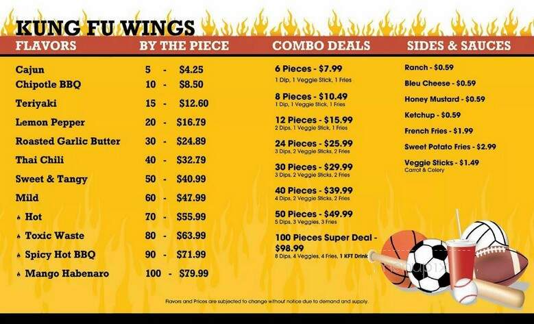 Kung Fu Tea - Grand Prairie, TX menu_pic