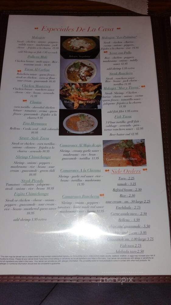 Las Palmitas 2 - Colorado Springs, CO menu_pic