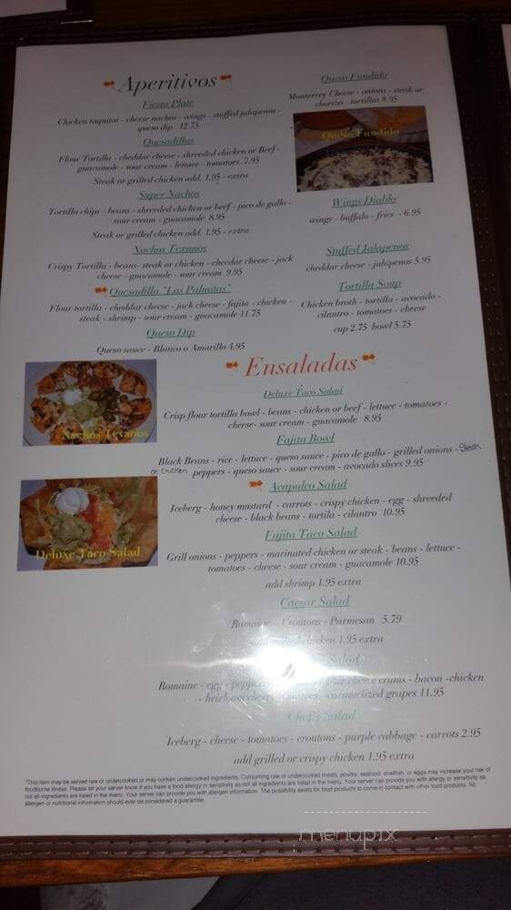 Las Palmitas 2 - Colorado Springs, CO menu_pic