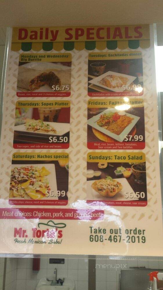 Mr. Torta's - Madison, WI menu_pic