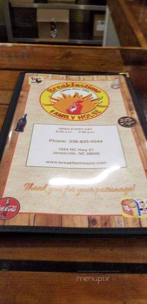 Breakfastime - Jonesville, NC menu_pic