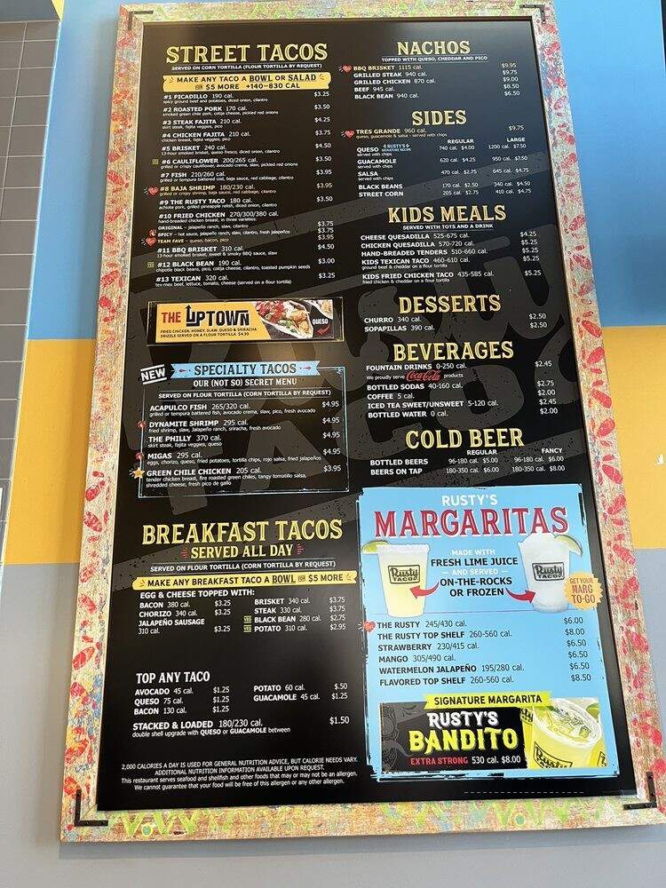 R Taco - Westminster, CO menu_pic