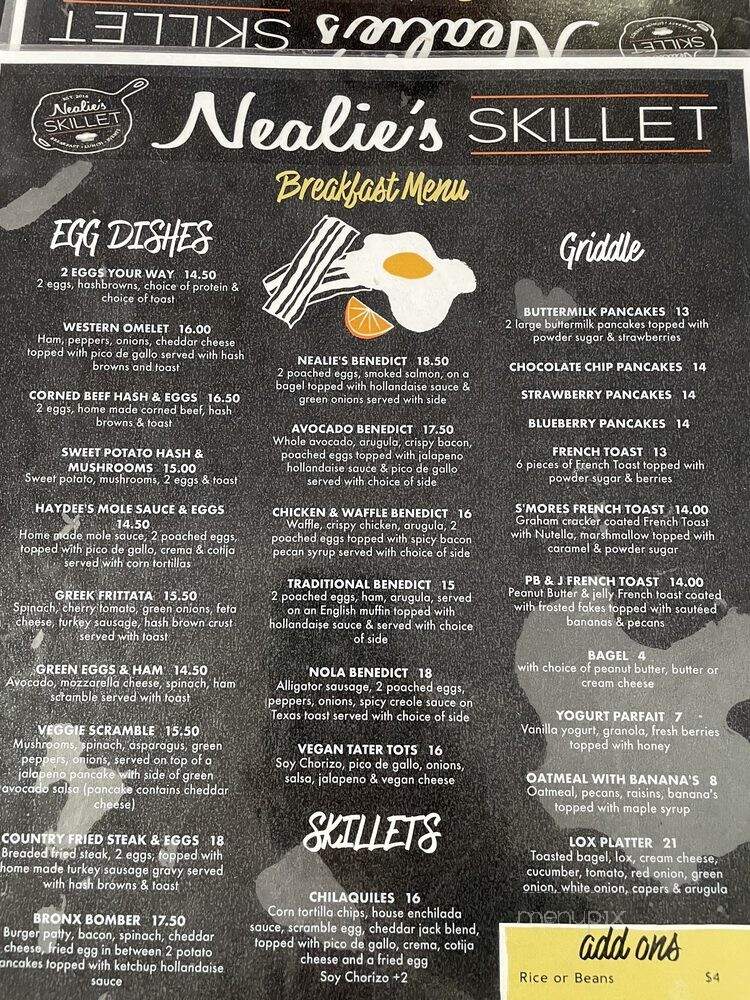 Nealie's skillet - Santa Clarita, CA menu_pic