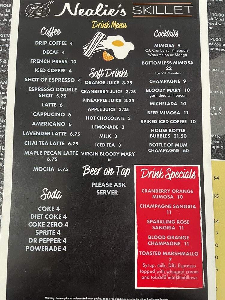 Nealie's skillet - Santa Clarita, CA menu_pic