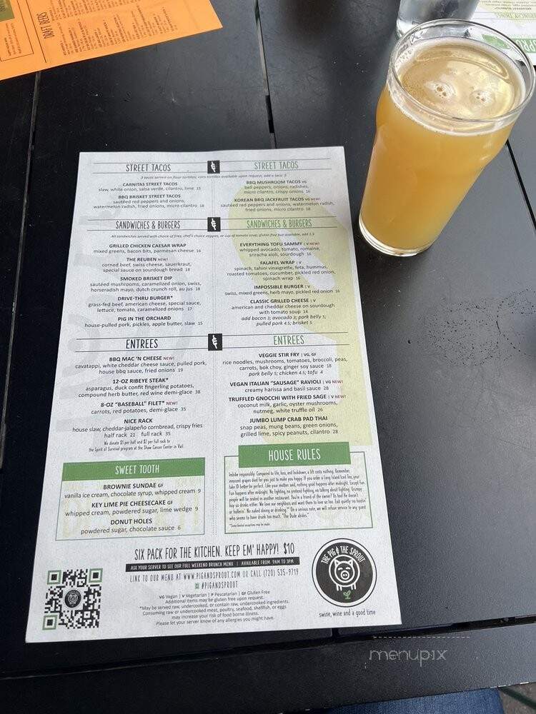 The Pig & The Sprout - Denver, CO menu_pic
