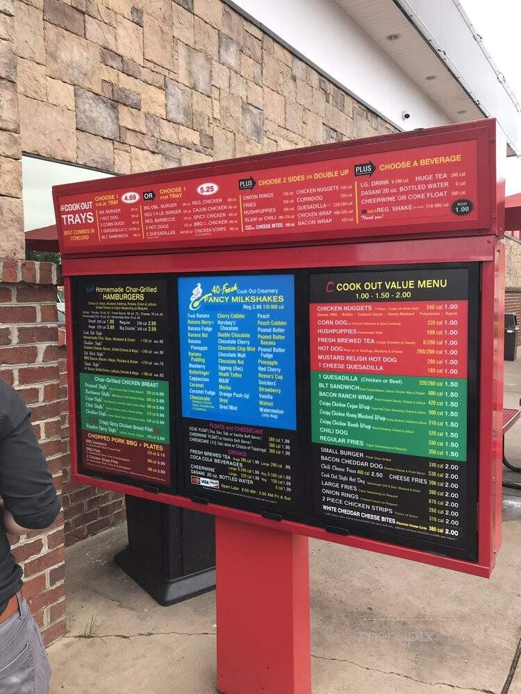 Cook Out - Concord, NC menu_pic
