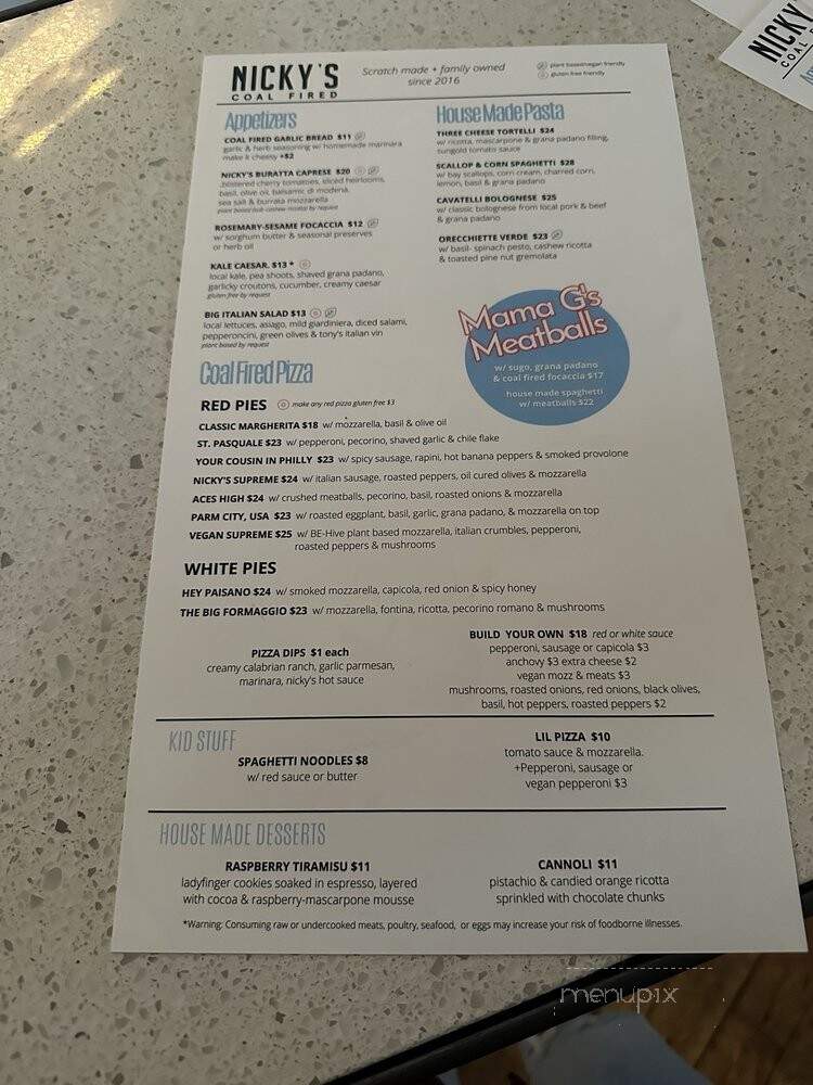 Nicky's Coal Fired - Nashville, TN menu_pic