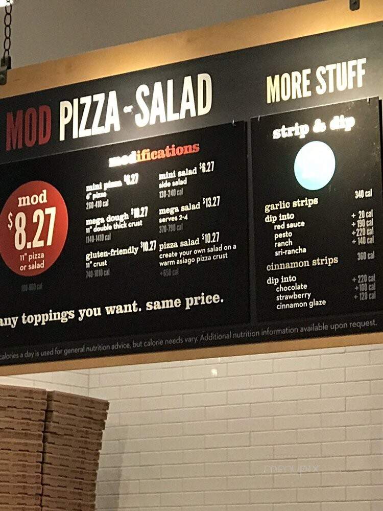 MOD Pizza - Columbia, SC menu_pic