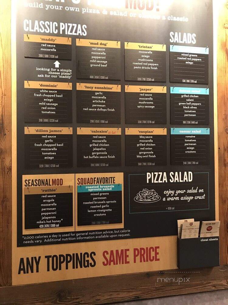 MOD Pizza - Columbia, SC menu_pic