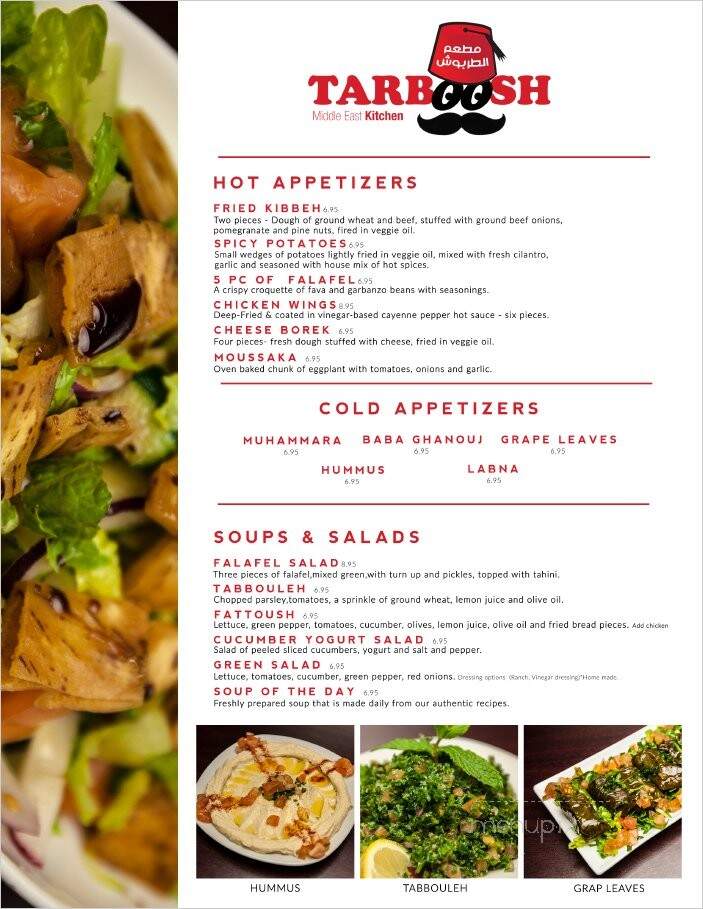 Tarboosh Middle East Kitchen - Los Angeles, CA menu_pic
