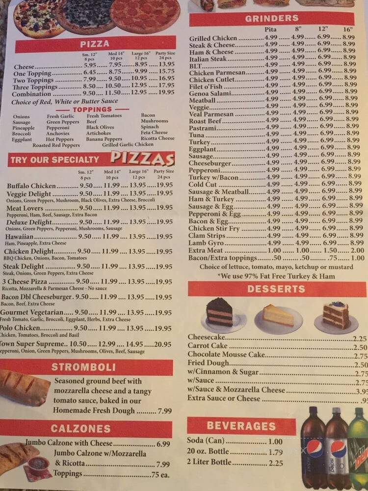 Town Pizza - Lansing, MI menu_pic