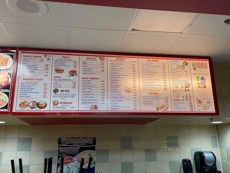 Castaneda's Mexican food - Palm Desert, CA menu_pic