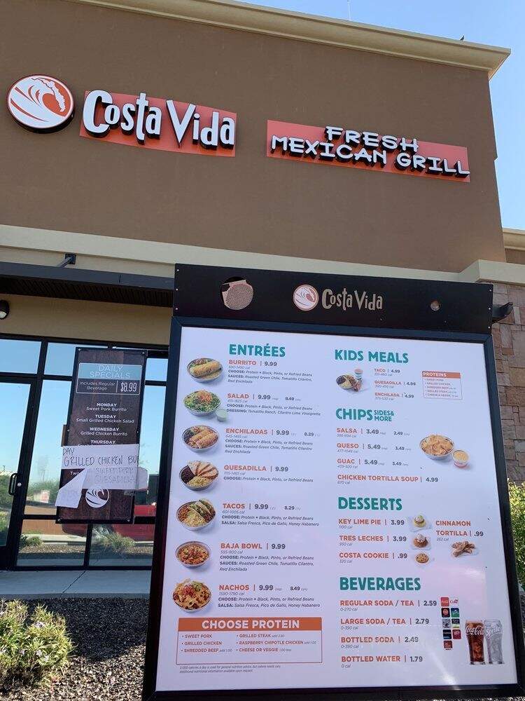 Costa Vida - Gilbert, AZ menu_pic