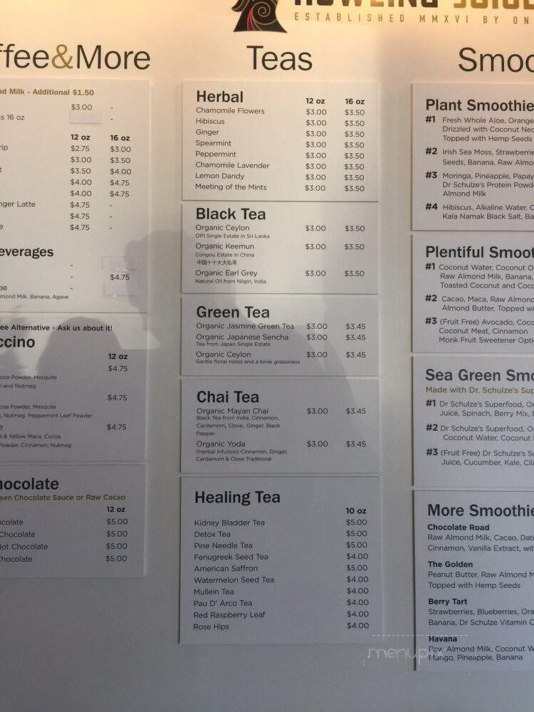 Howling Juice - Culver City, CA menu_pic