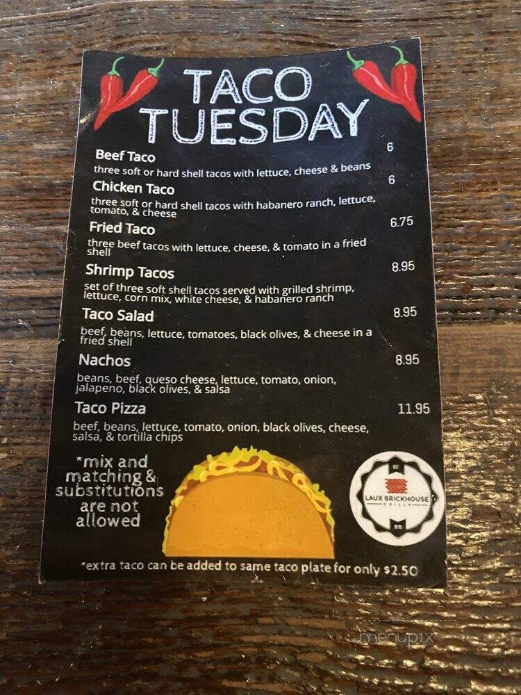 Laux Brickhouse Grille - Bethalto, IL menu_pic
