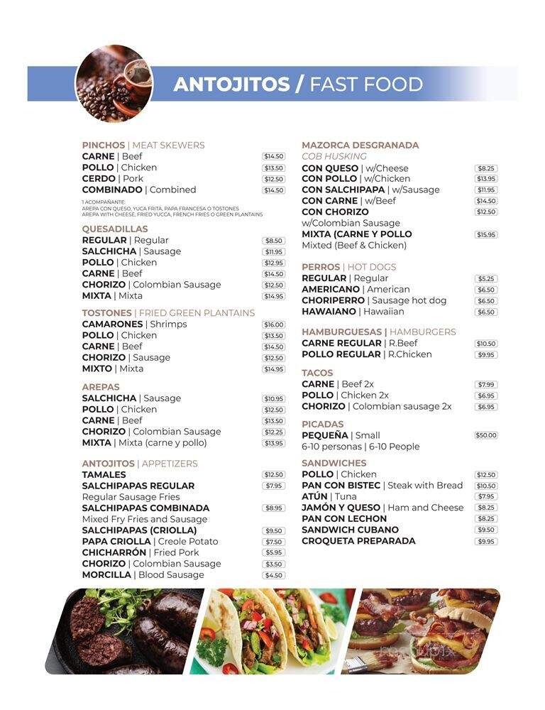 Arepas y mucho mas... - Miami, FL menu_pic