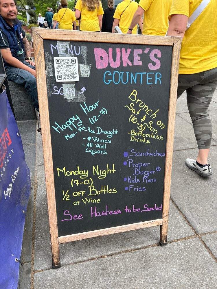 Duke's Counter - Washington, DC menu_pic