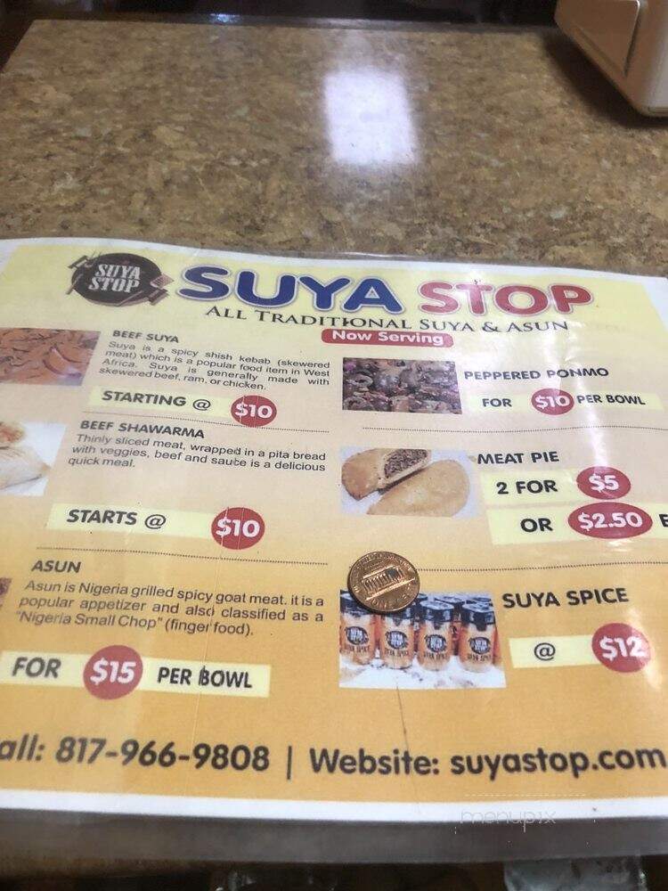 Suya Stop - Grand Prairie, TX menu_pic