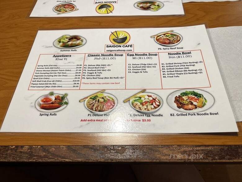Saigon Cafe - Zephyrhills, FL menu_pic