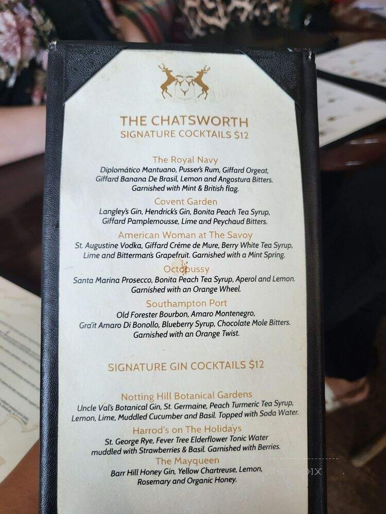 The Chatsworth Pub - St. Augustine, FL menu_pic