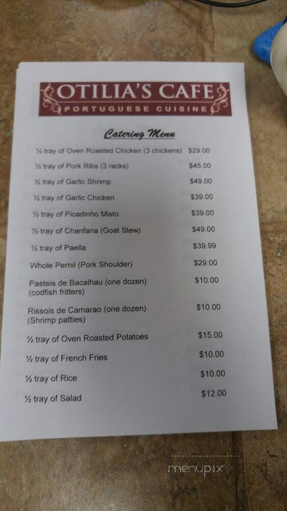 Otilia's Cafe - Spotswood, NJ menu_pic