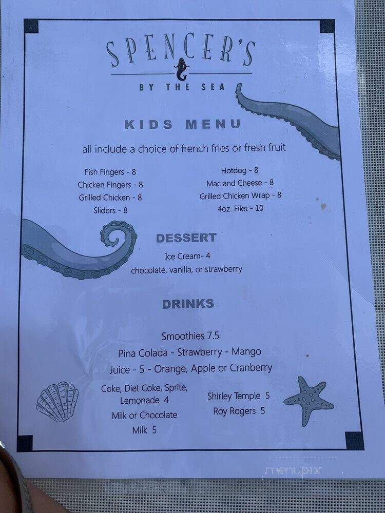 Spencer's By the Sea - Key West, FL menu_pic