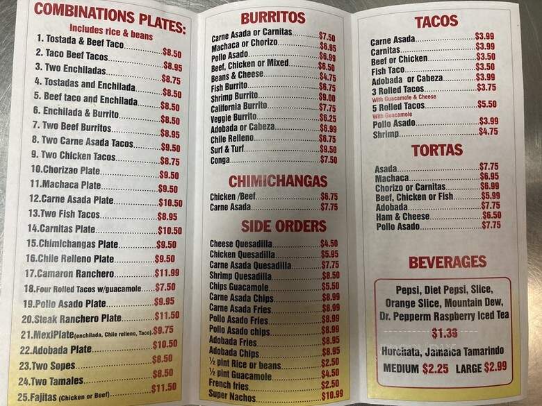 Rolando's Taco Shop - San Diego, CA menu_pic