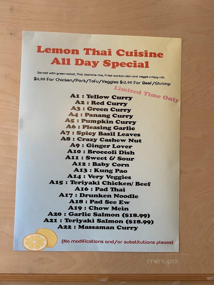 Lemon Thai Cuisine - Huntington Beach, CA